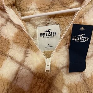 Hollister quarter zip cropped sherpa